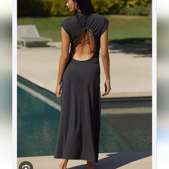 NWT.Anthropologie Ruched Maxi Dress - Picture 2 of 9